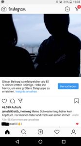 Screenshot aus Instagram: Meine Schwester trug früher kein Kopftuch