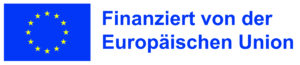EU Logo mit Flagge. Daneben steht der Text Finanziert von der Europäischen Union.