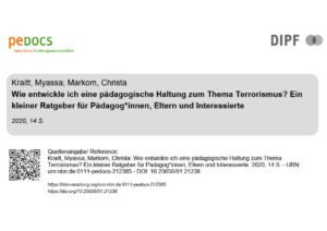 Cover Ratgeber Umgang mit Terrorismus